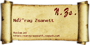 Náray Zsanett névjegykártya